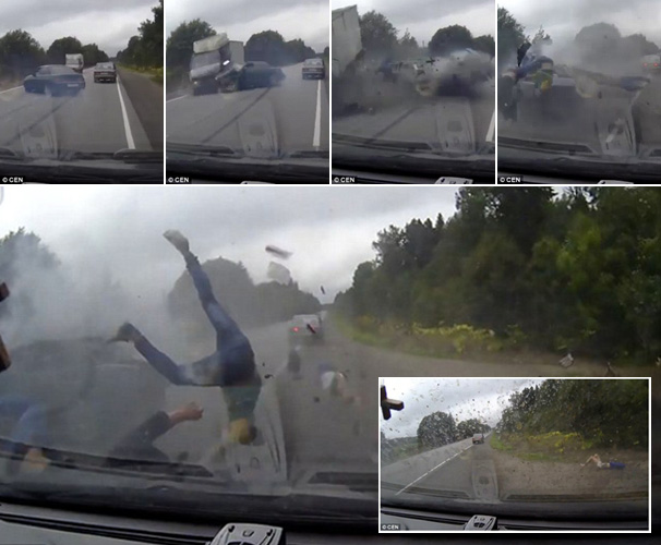 Penumpang Sedan Selamat Meski Terlempar setelah Ditabrak Truk